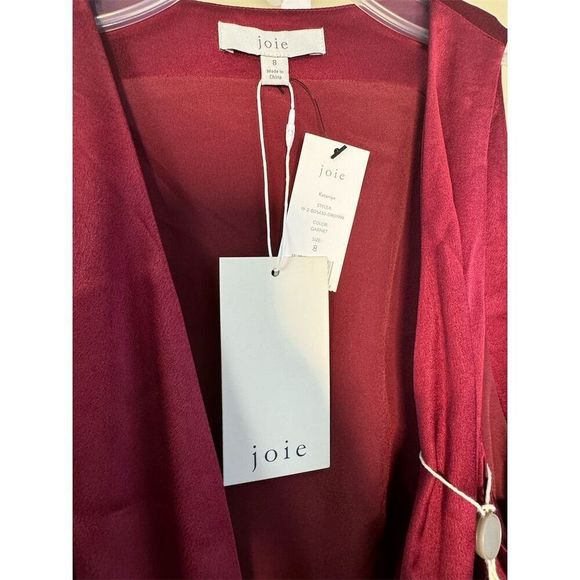 Joie NWT Kataniya V-Neck Cocktail Dress in Garnet Size 8 - Picture 7 of 12